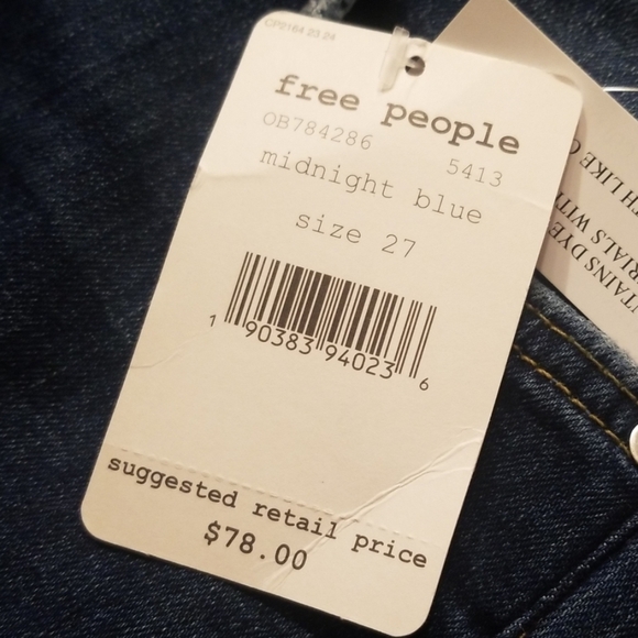 Free People busted Knee High rise skinny Jeans NWT - Picture 7 of 8